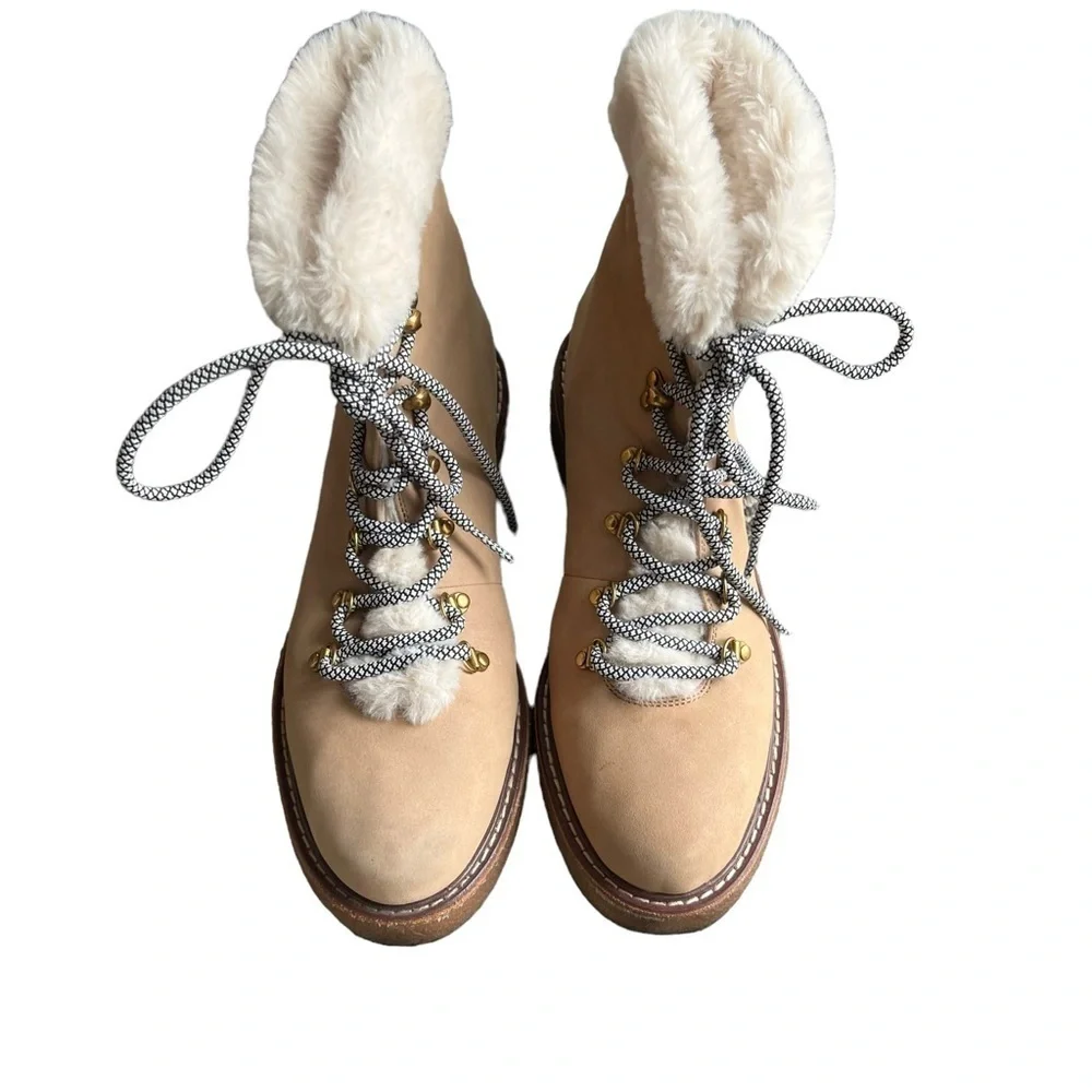 J. Crew - Winter Boots With Wedge Crepe Sole Fur Lined Sz 9